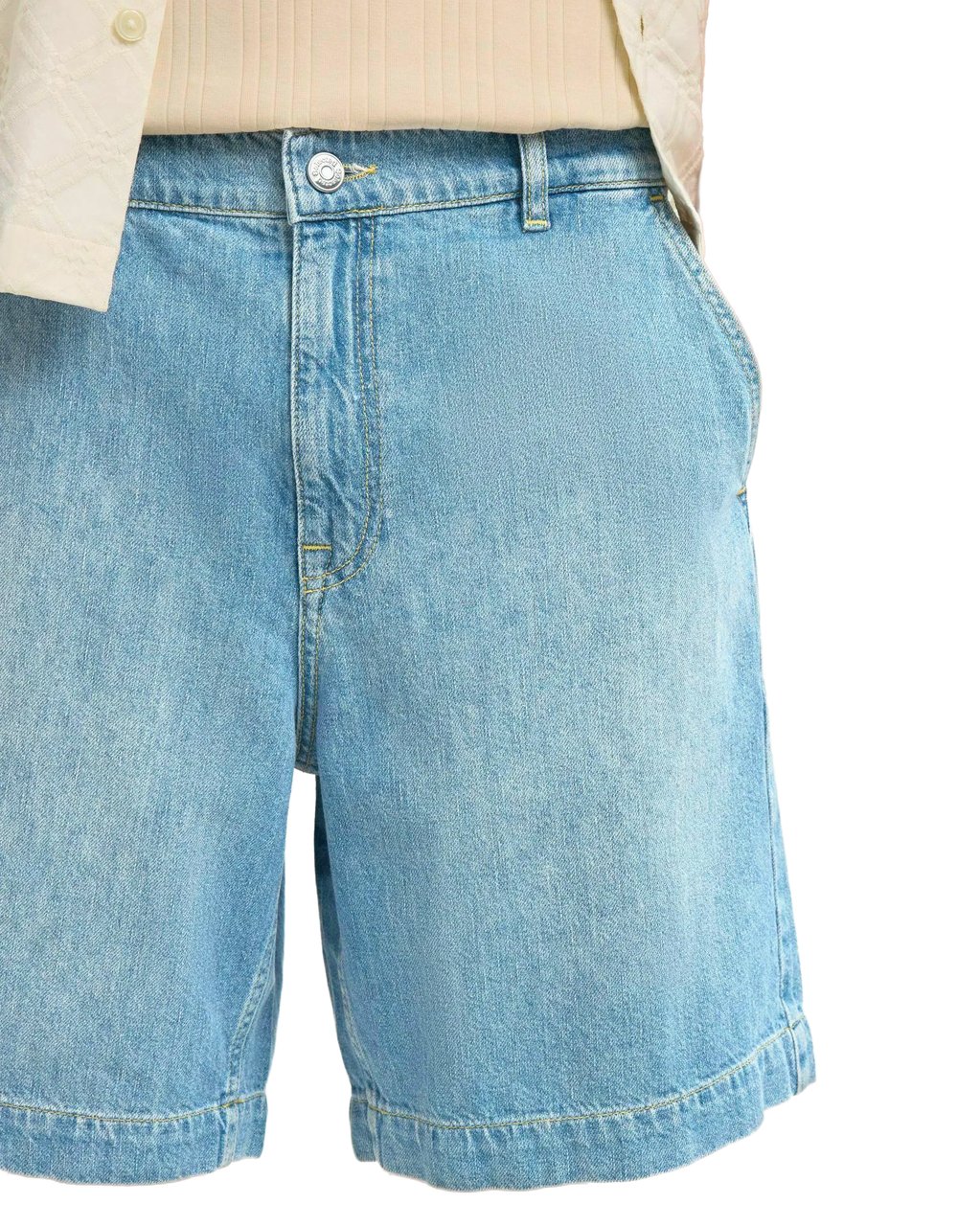 Selected Homme Shorts Loose Alex Denim Light Blue Blauw
