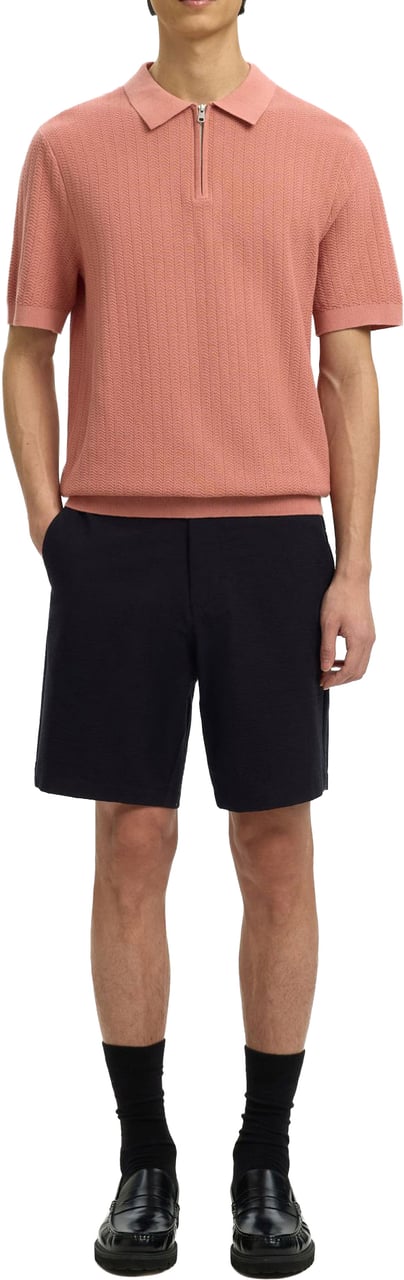 Selected Homme Shorts Regular Karl Seersucker Neri Divers