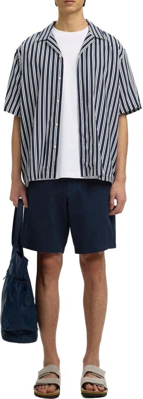 Selected Homme Shorts Regular Karl Seersucker Sky Captain Divers