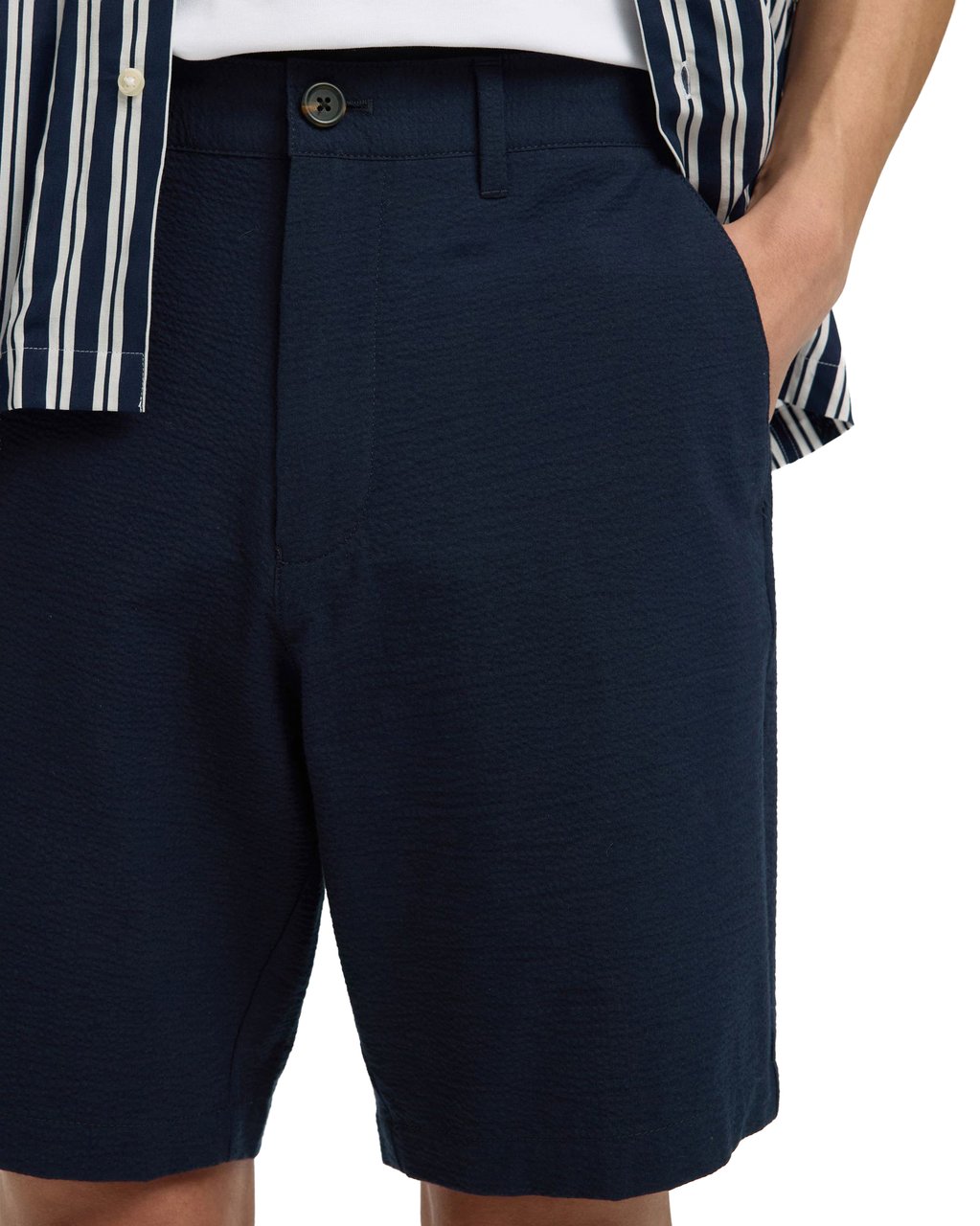Selected Homme Shorts Regular Karl Seersucker Sky Captain Divers