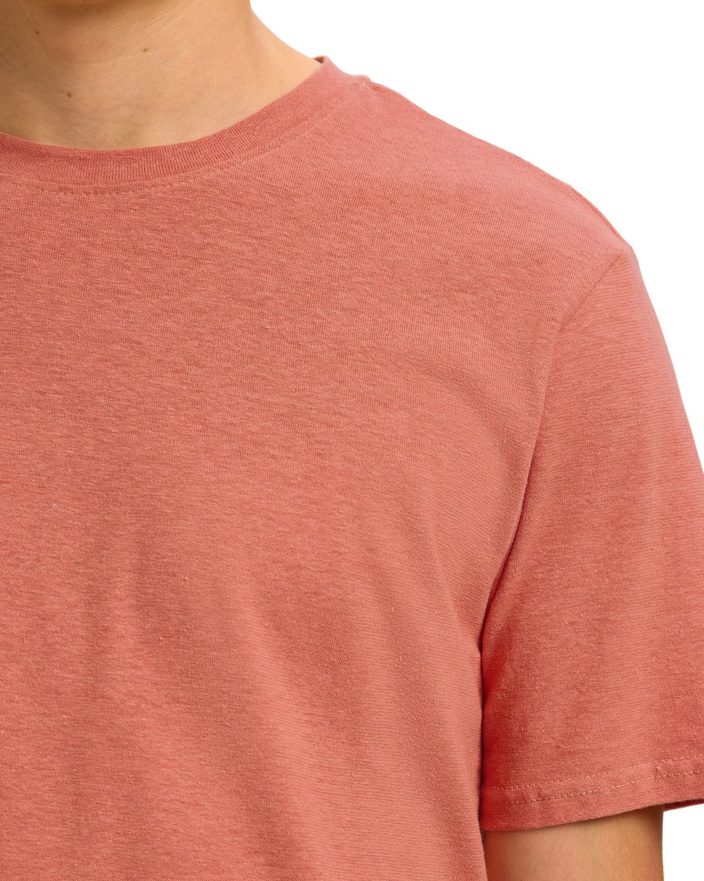 Selected Homme T-Shirt Adam Linen Blend Rose Dawn Divers
