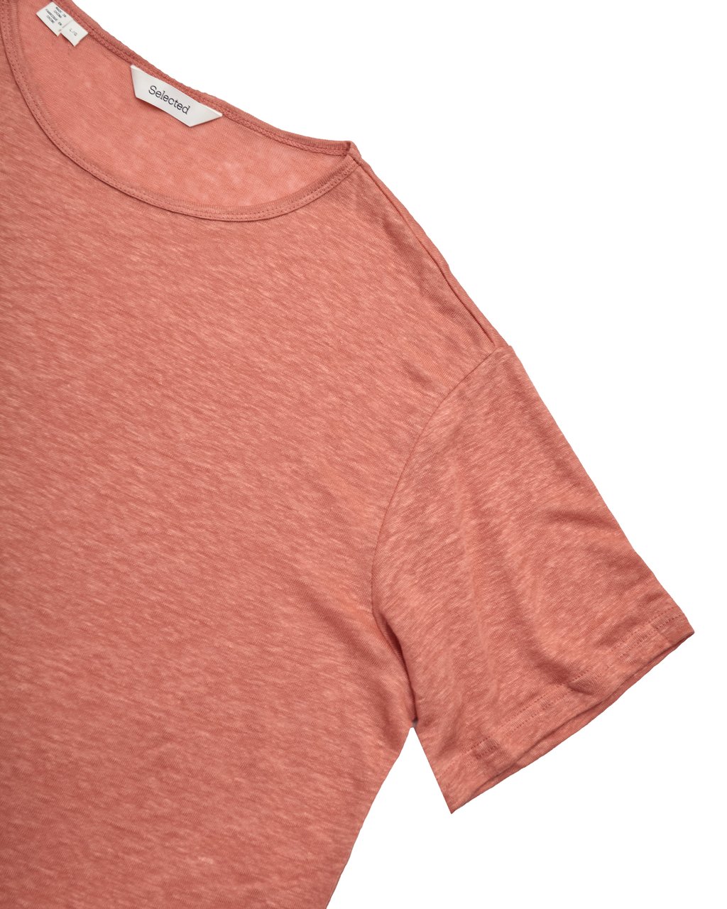 Selected Homme T-Shirt Bet Linen Rose Dawn Divers