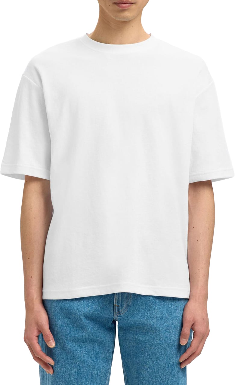 Selected Homme T-Shirt Loose Oscar 3 Pack Bianca Wit