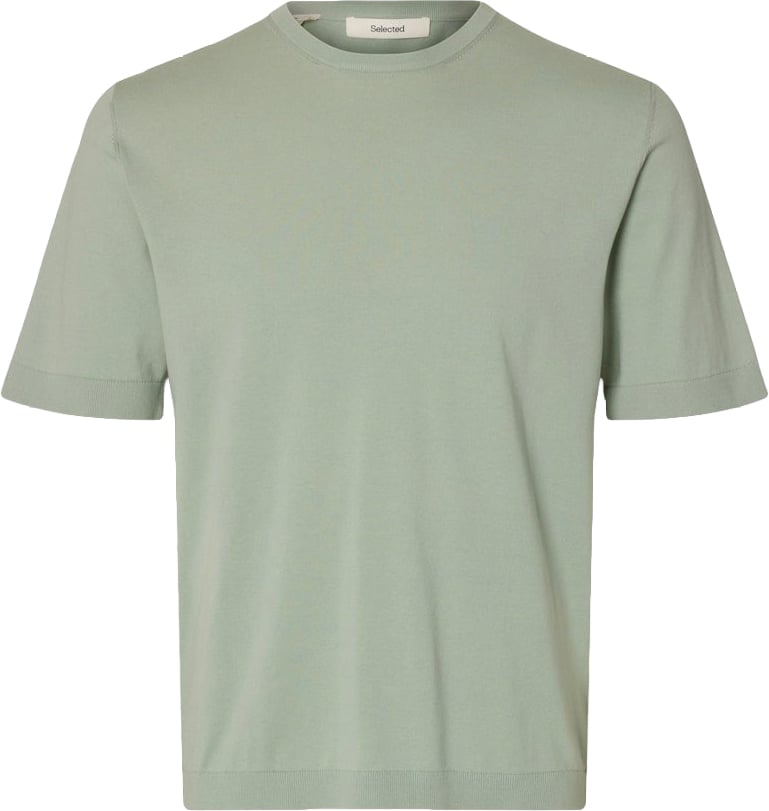 Selected Homme T-Shirt Torino Knit Aqua Gray Divers
