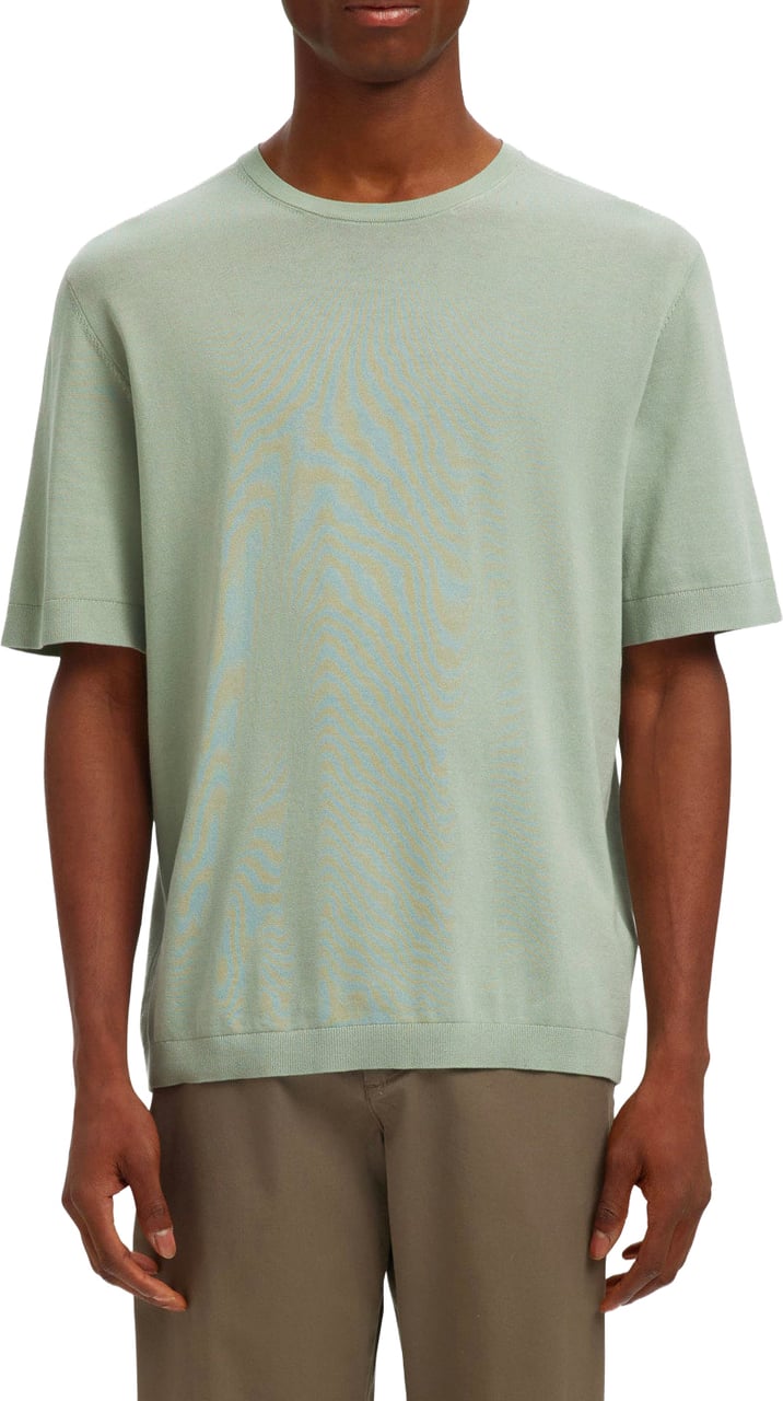Selected Homme T-Shirt Torino Knit Aqua Gray Divers