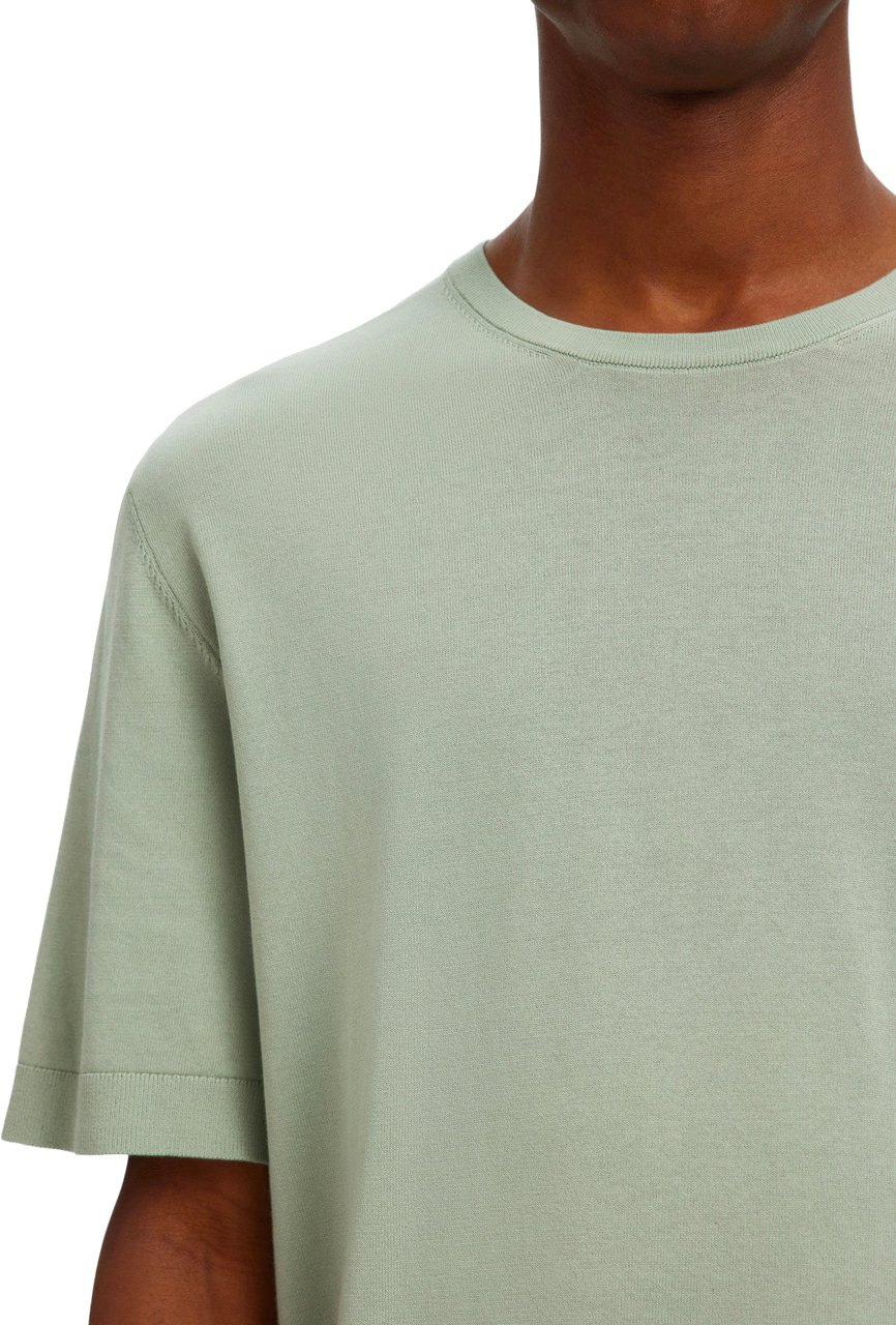Selected Homme T-Shirt Torino Knit Aqua Gray Divers
