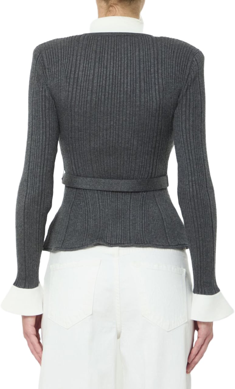 Self-Portrait Sweaters Grey Donkergrijs