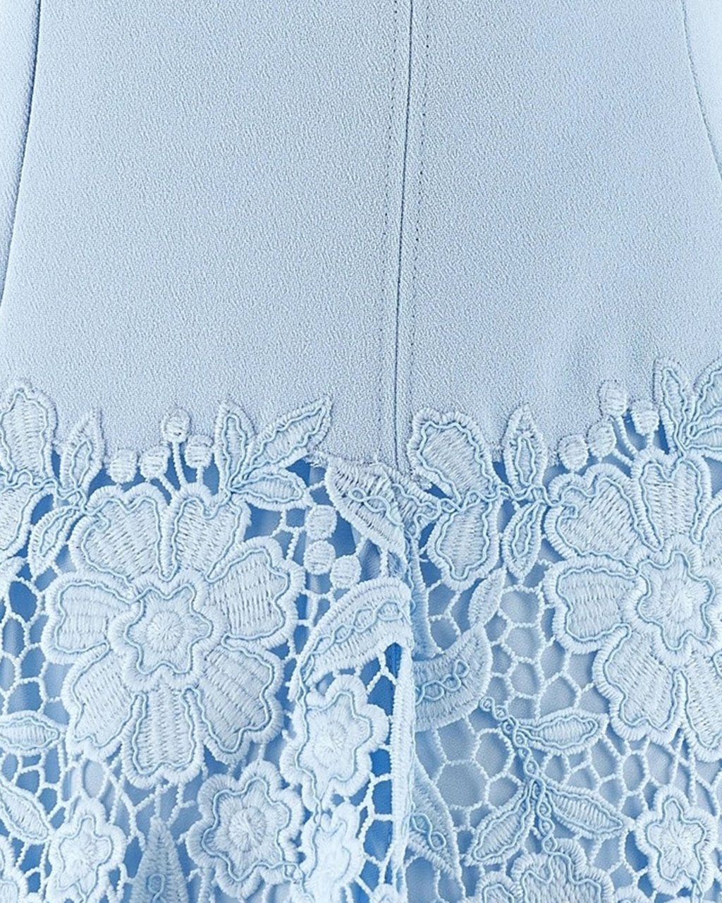 Self-Portrait Light Blue Lace Dress Blauw