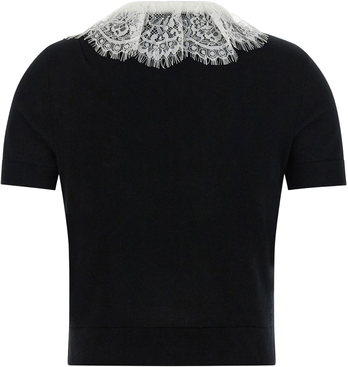 Self-Portrait Top Merino Wool - Black Zwart