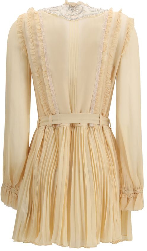 Self-Portrait Self-Portrait Beige Viscose Casual Dress Beige