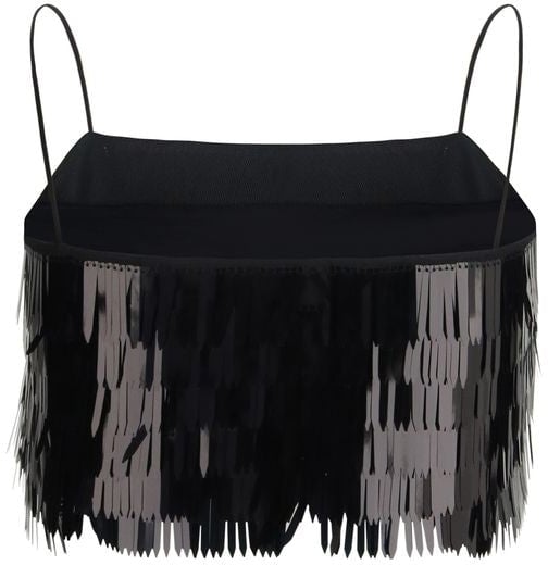 Self-Portrait Black Polyester Blouse Zwart