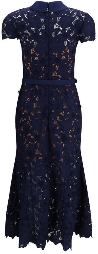 Self-Portrait Self-Portrait Blue Polyester Cocktail Dress Blauw