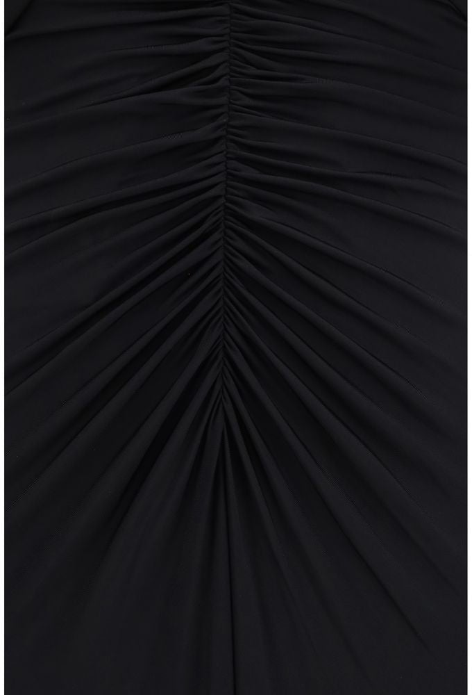 Self-Portrait Black Viscose Cocktail Dress Zwart