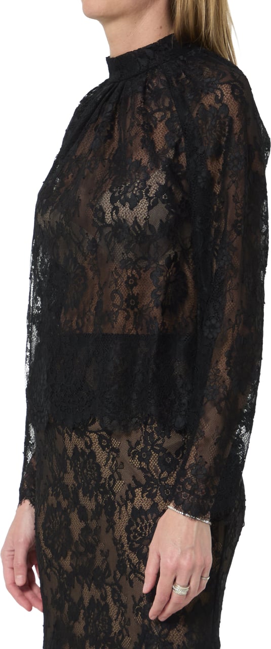 Self-Portrait Black lace blouse Zwart