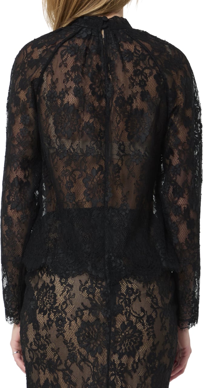 Self-Portrait Black lace blouse Zwart