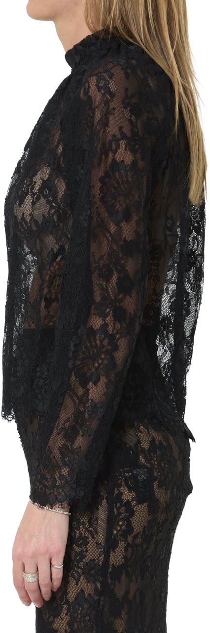 Self-Portrait Black lace blouse Zwart