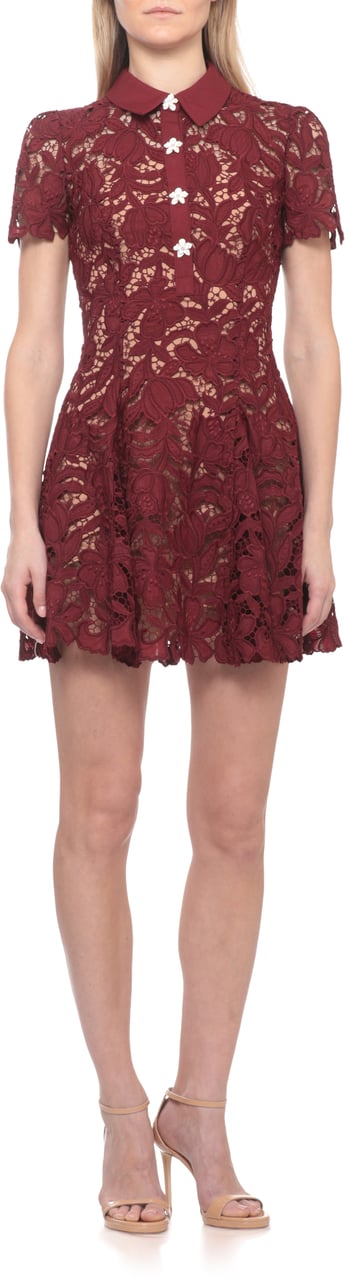 Self-Portrait Dresses Burgundy Maroon