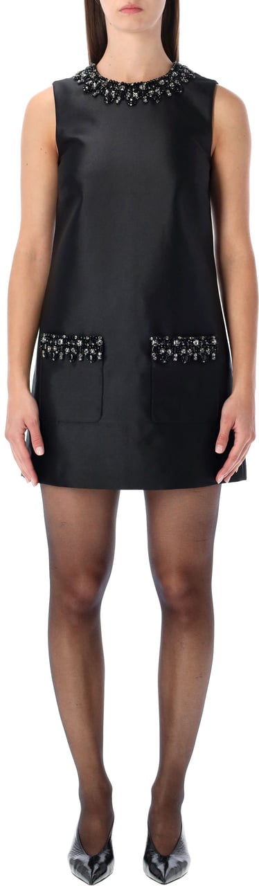 Self-Portrait Jewels Mini Dress Nero Zwart