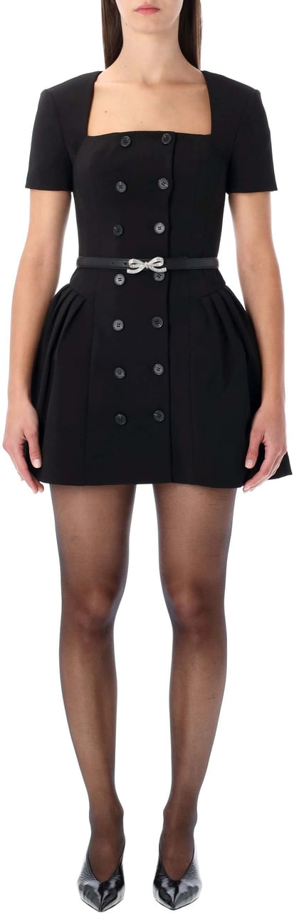 Self-Portrait Mini Baloon Dress Nero Zwart