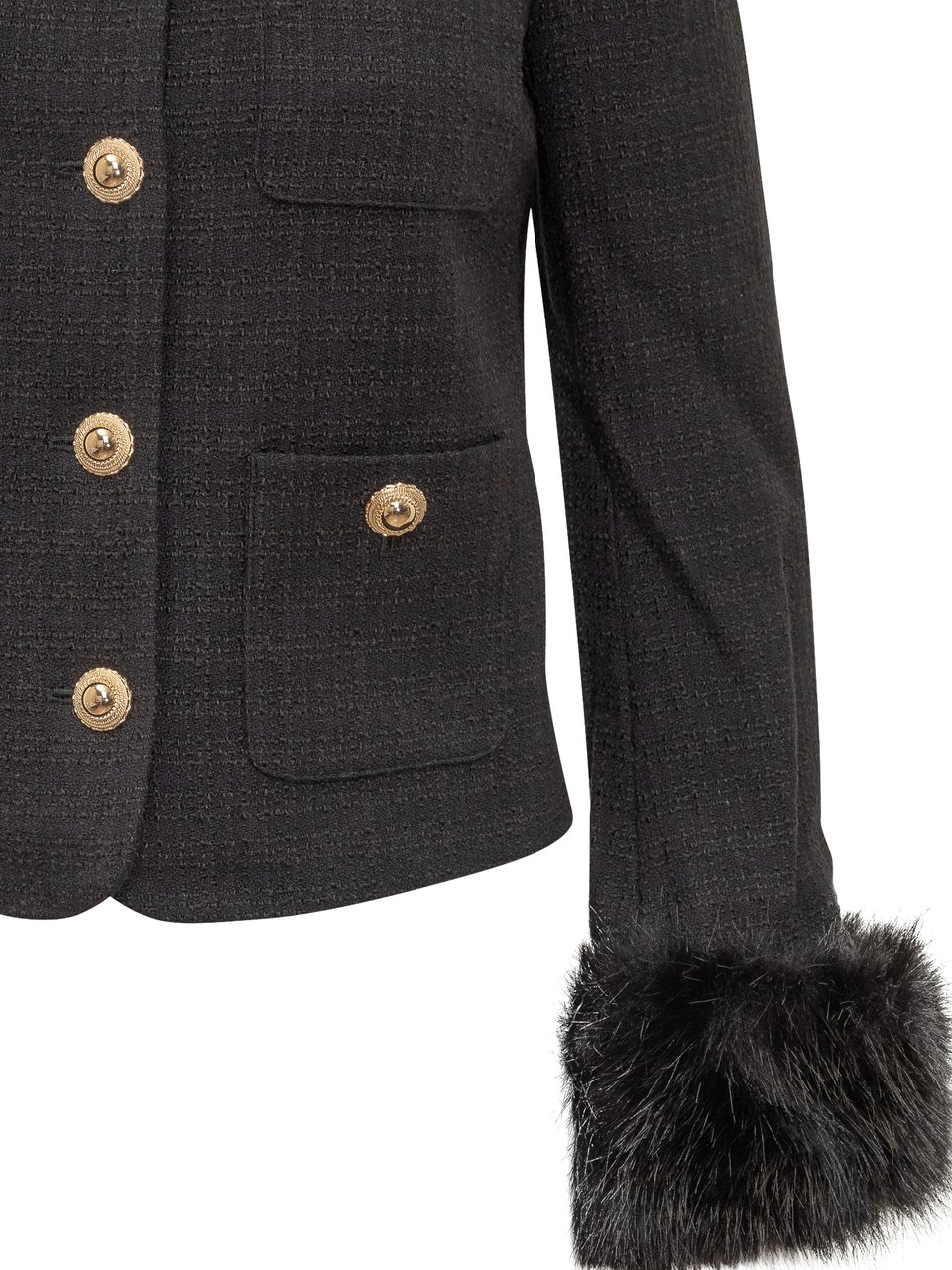 Self-Portrait Self-Portrait Giacca in Tweed Zwart
