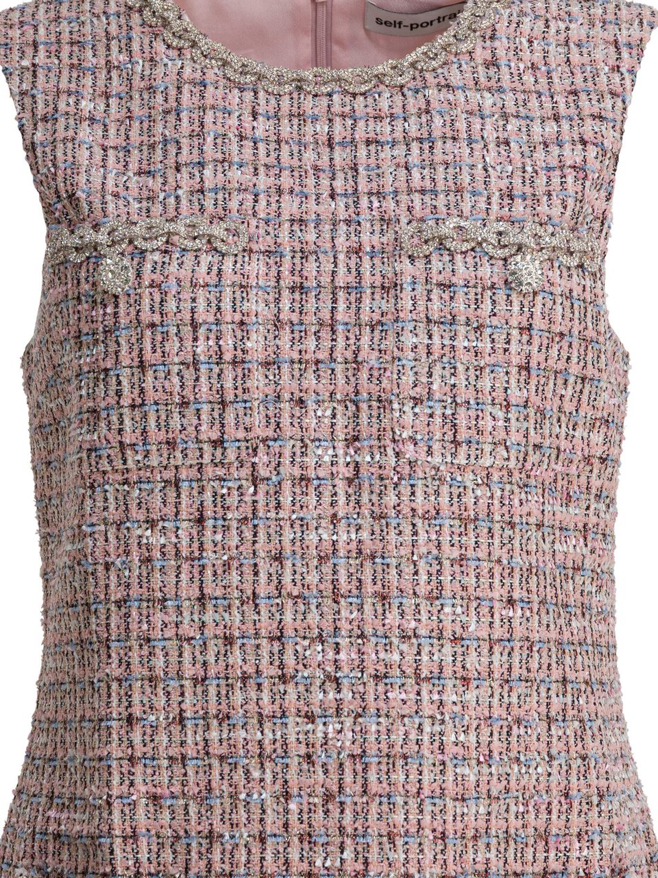 Self-Portrait Short boucle dress Roze
