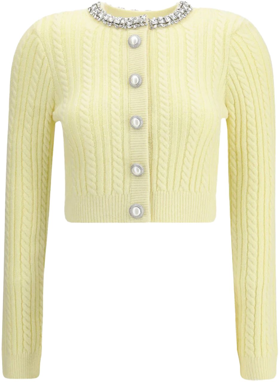 Self-Portrait Sweaters Yellow Geel