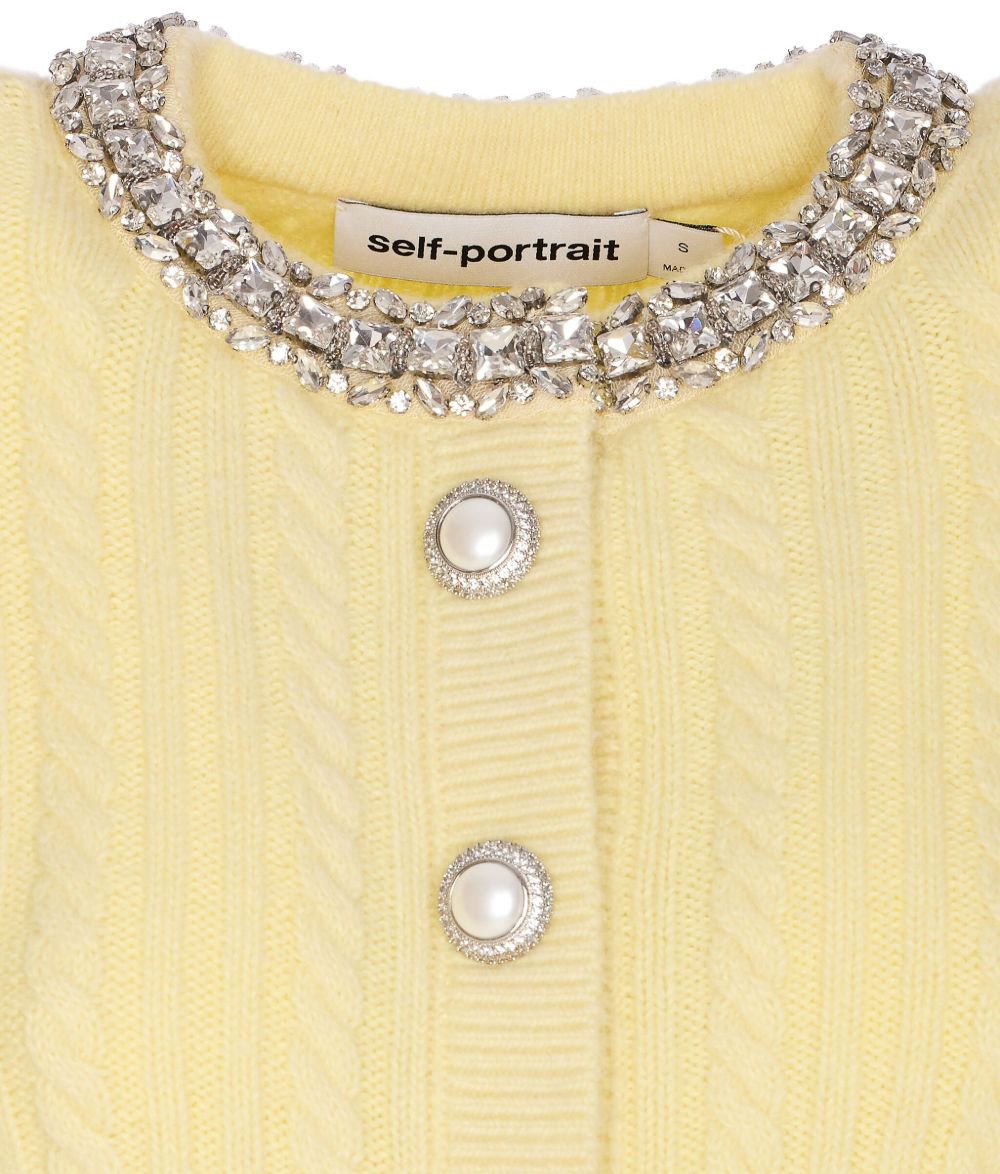 Self-Portrait Sweaters Yellow Geel