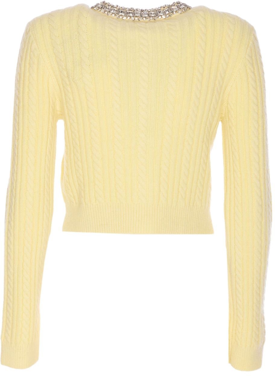 Self-Portrait Sweaters Yellow Geel