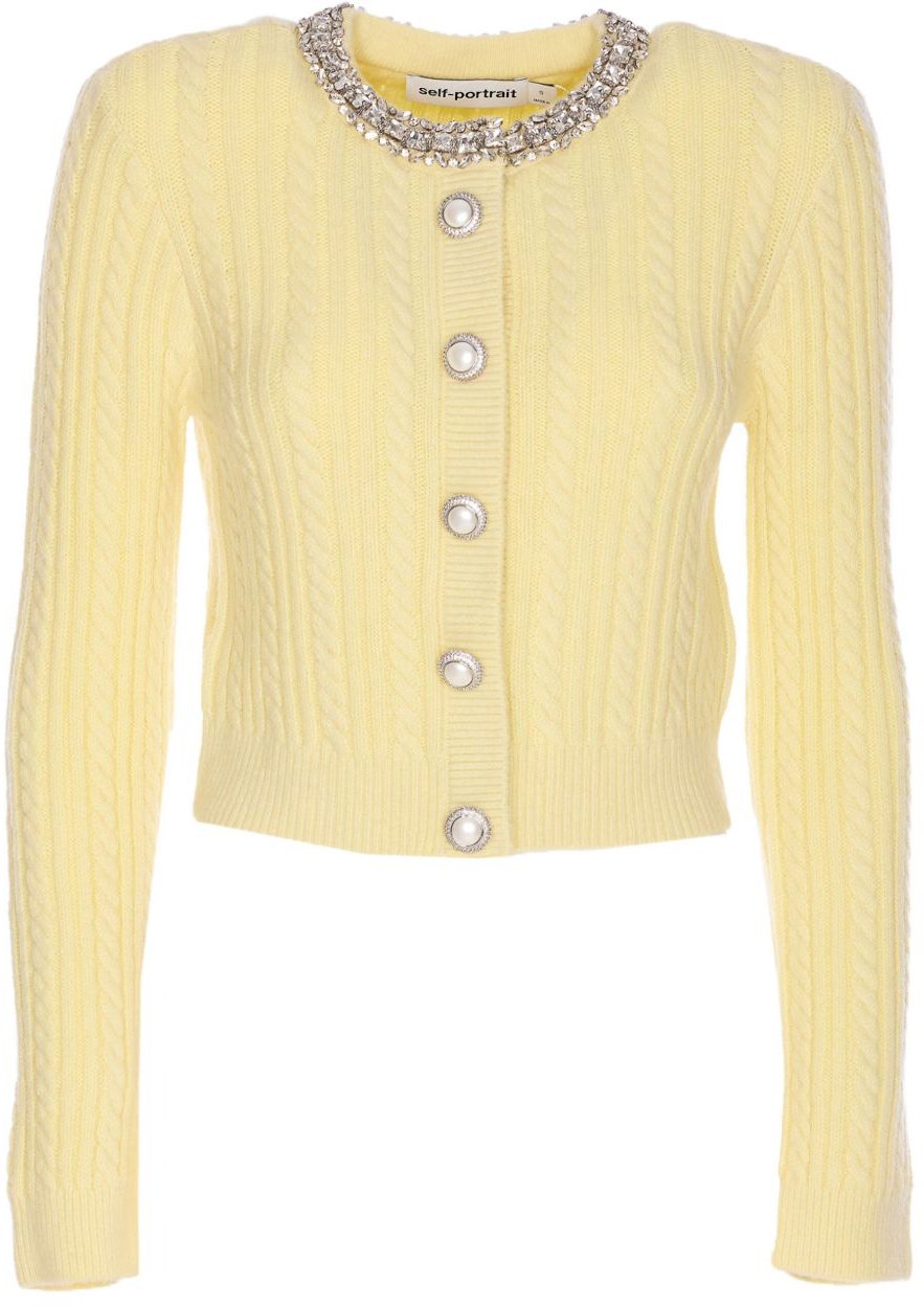 Self-Portrait Sweaters Yellow Geel