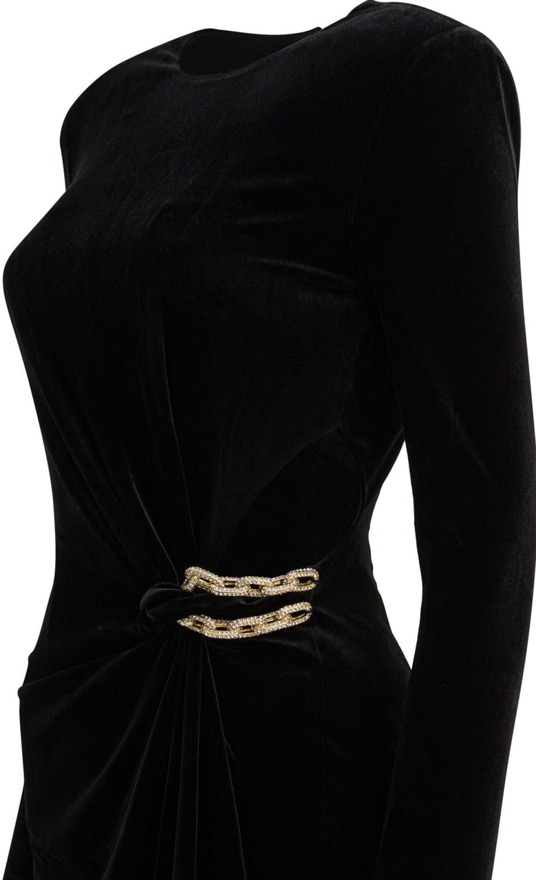 Self-Portrait Embellished midi dress Zwart