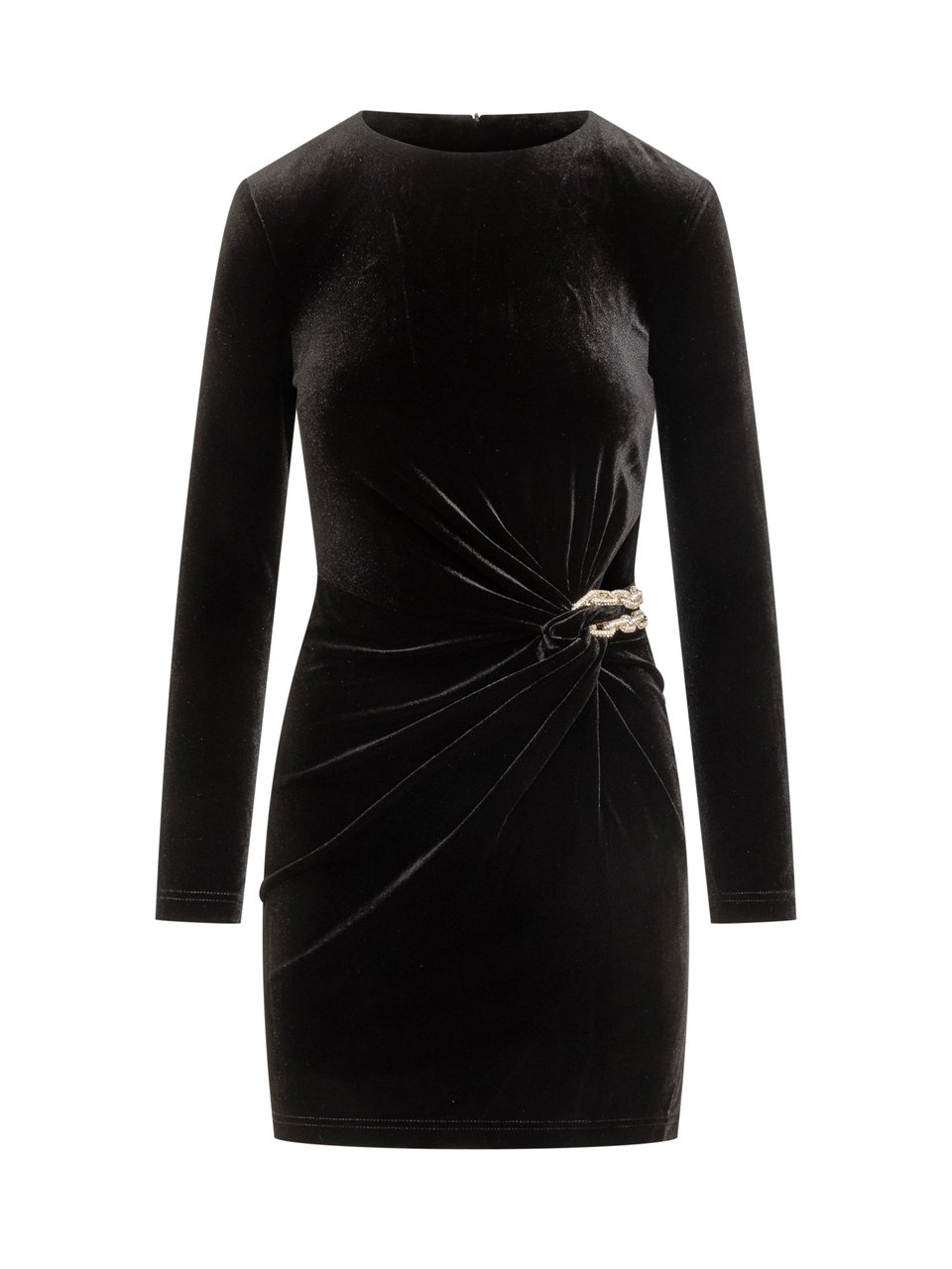 Self-Portrait Self-Portrait Abito Drappeggiato in Velluto Zwart