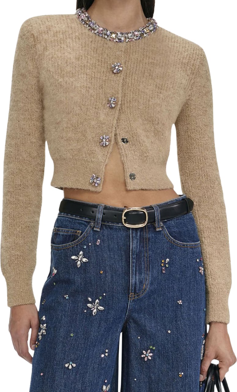 Self-Portrait Sweaters Marrone Chiaro Bruin