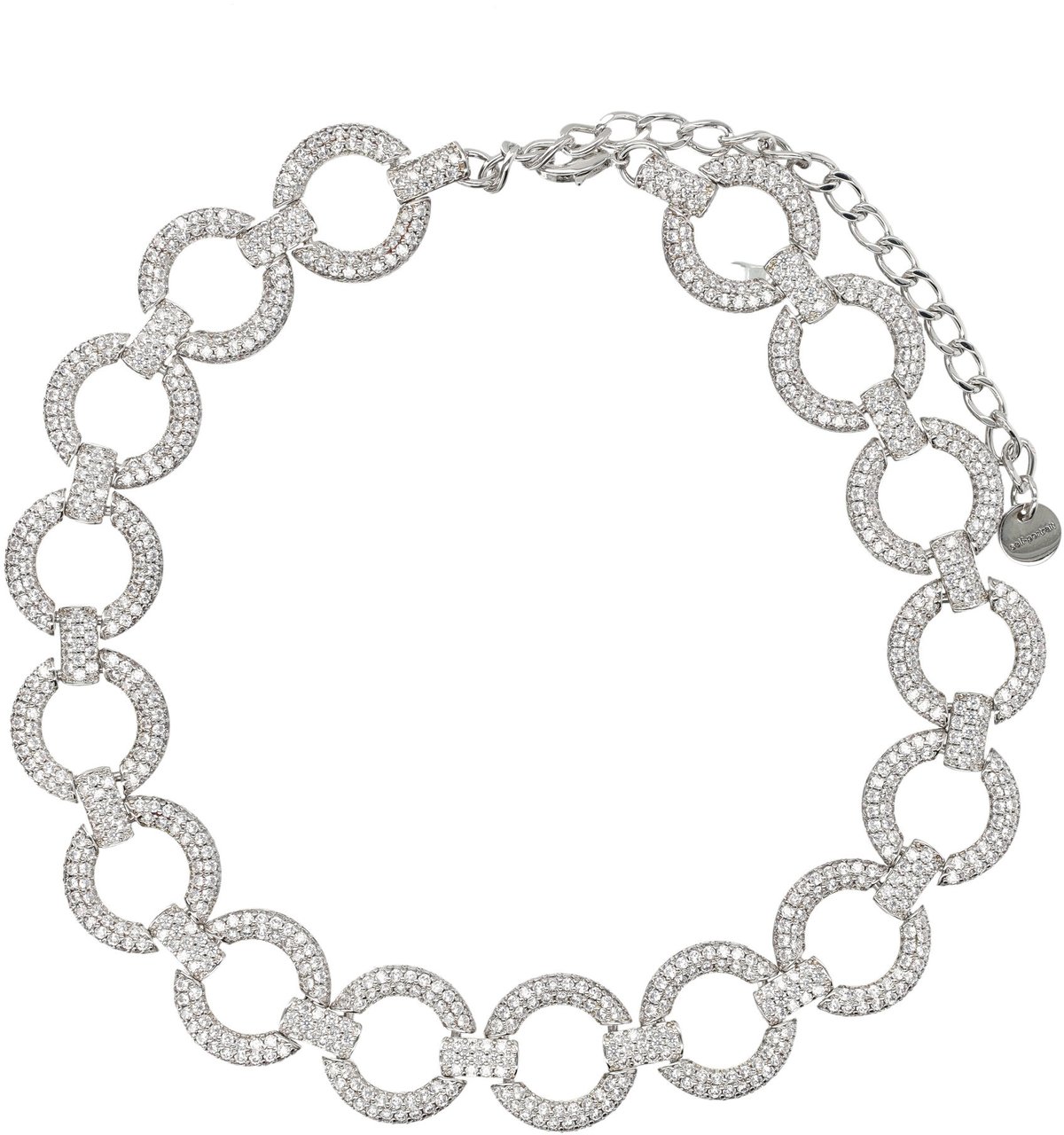 Self-Portrait Crystal Link Chocker Argento Zilver