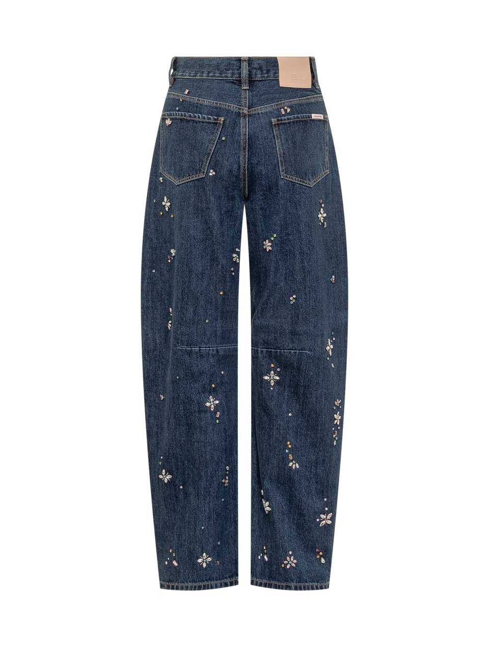 Self-Portrait Self-Portrait Jeans Ricamati con Perline Blauw