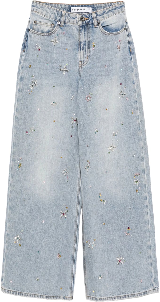 Self-Portrait Jeans Blue Blauw