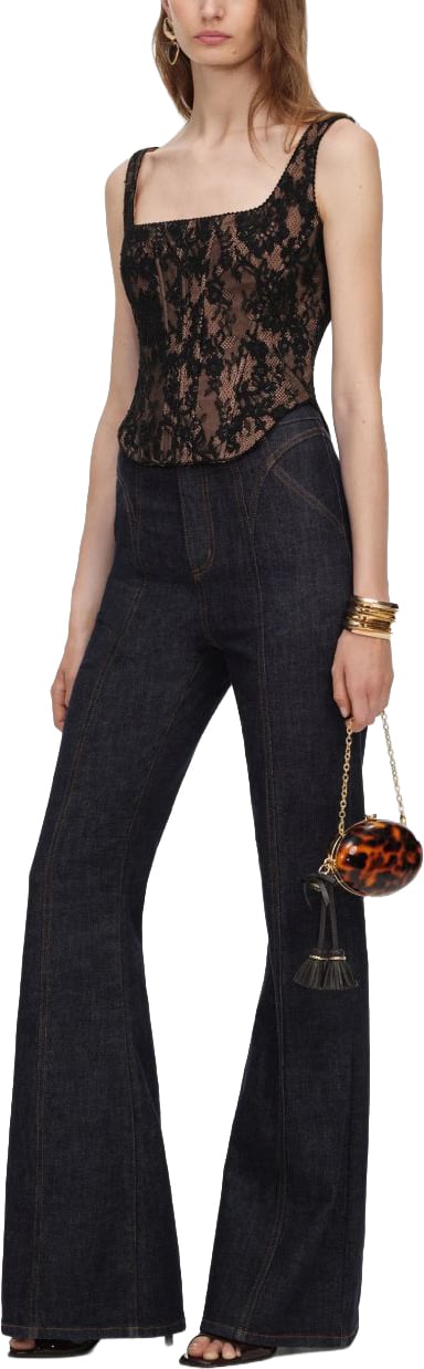 Self-Portrait Top Black Zwart