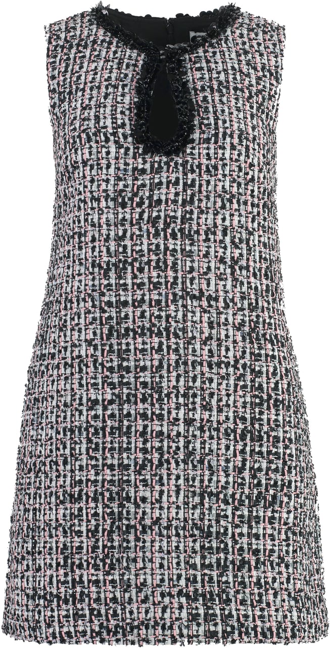 Self-Portrait Bouclè knitted dress Zwart