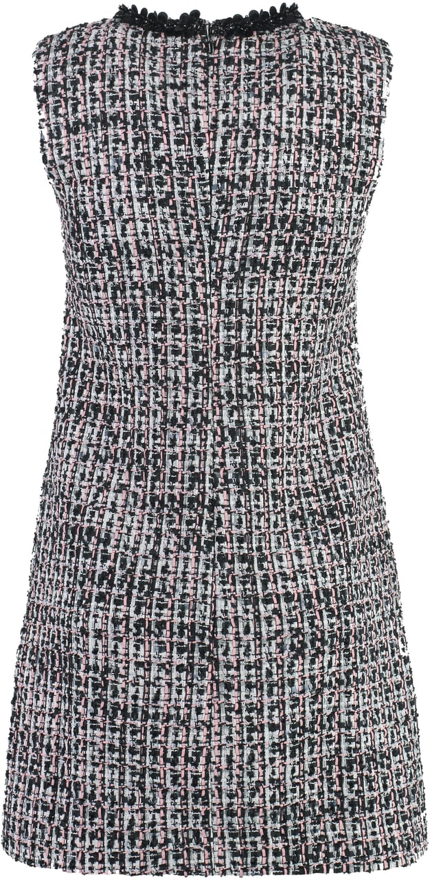 Self-Portrait Bouclè knitted dress Zwart