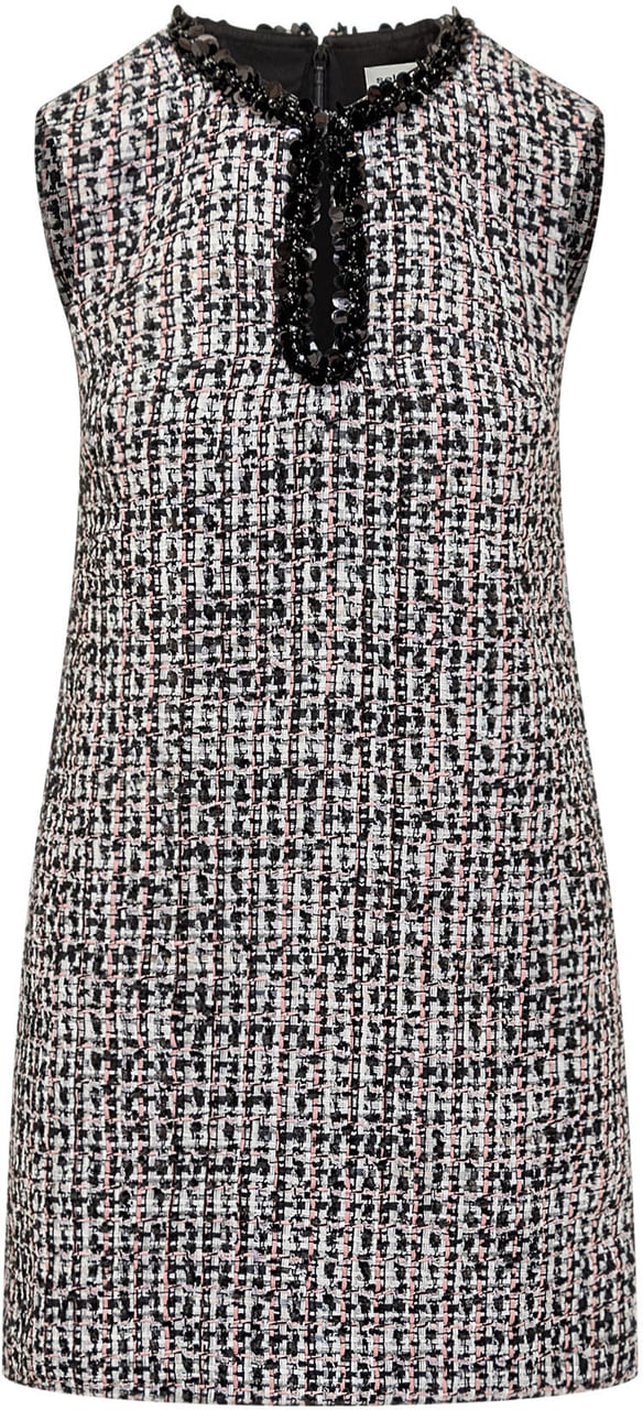 Self-Portrait Abito Mini Boucle Zwart