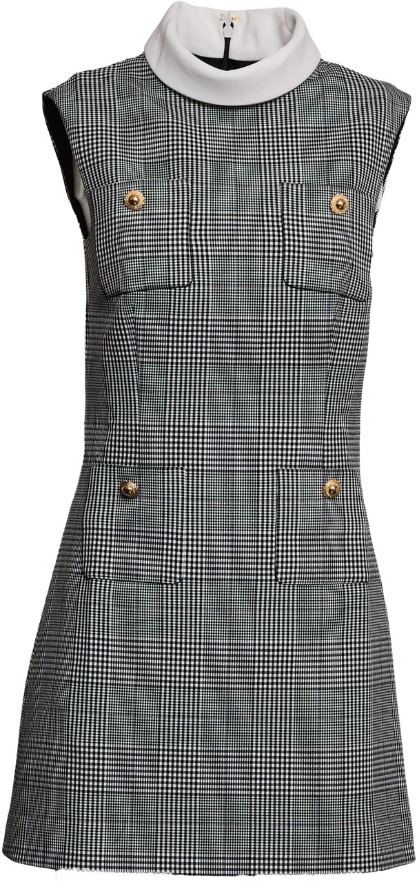 Self-Portrait Sleeveless Prince Of Wales Check Mini Dress Divers