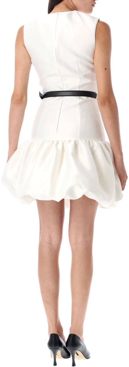 Self-Portrait Tafeta Mini Dress Bianco Wit