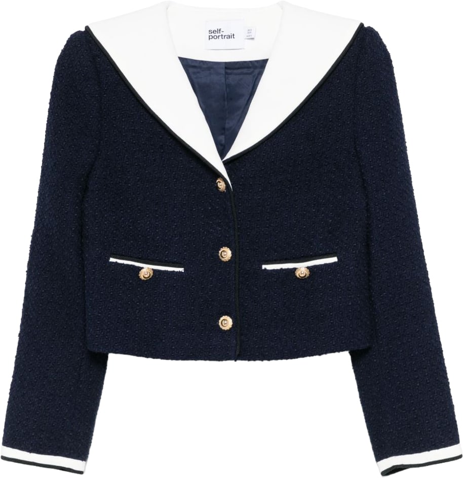 Self-Portrait Jackets Blue Navy