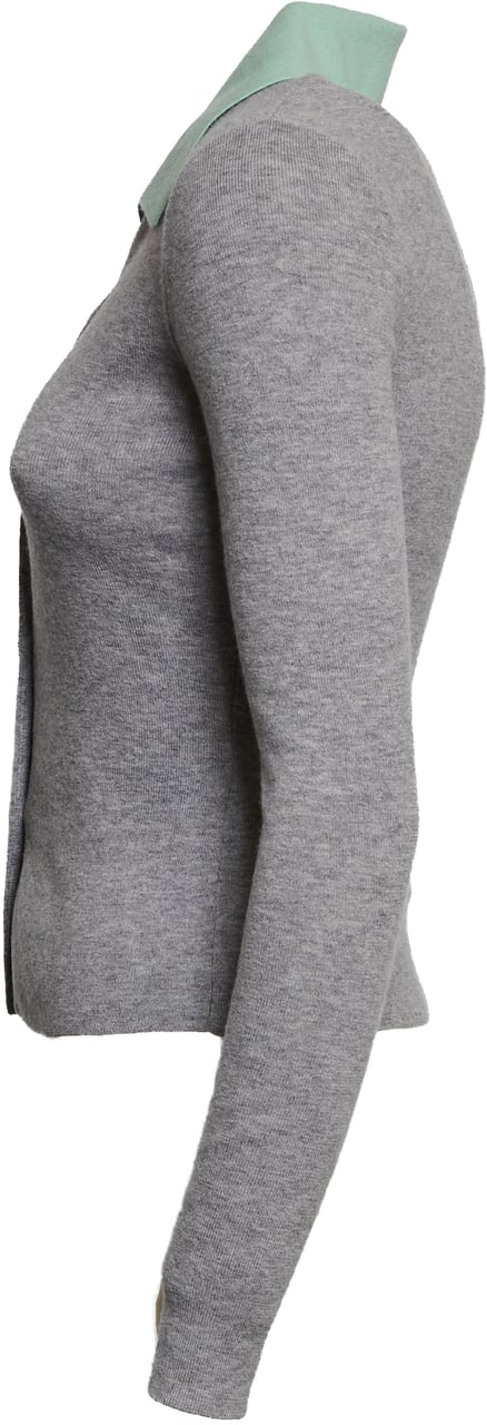 Self-Portrait Grey Merino Wool Cardigan Grijs