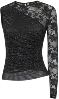 Self-Portrait Top Black Zwart