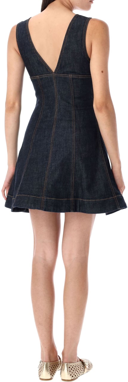 Self-Portrait Denim mini dress Blauw