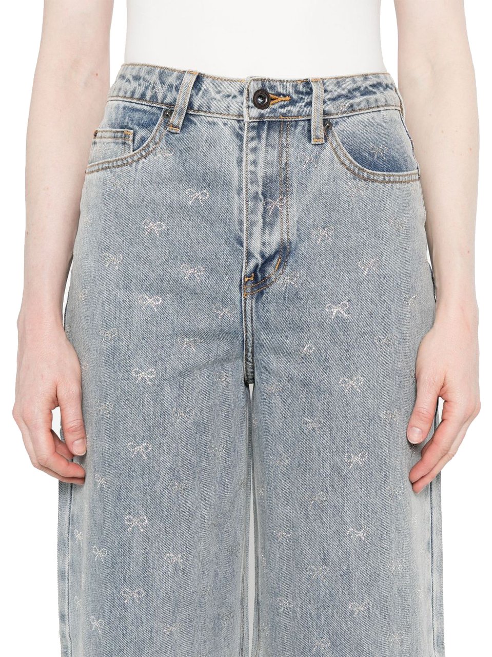 Self-Portrait Jeans Clear Blue Blauw