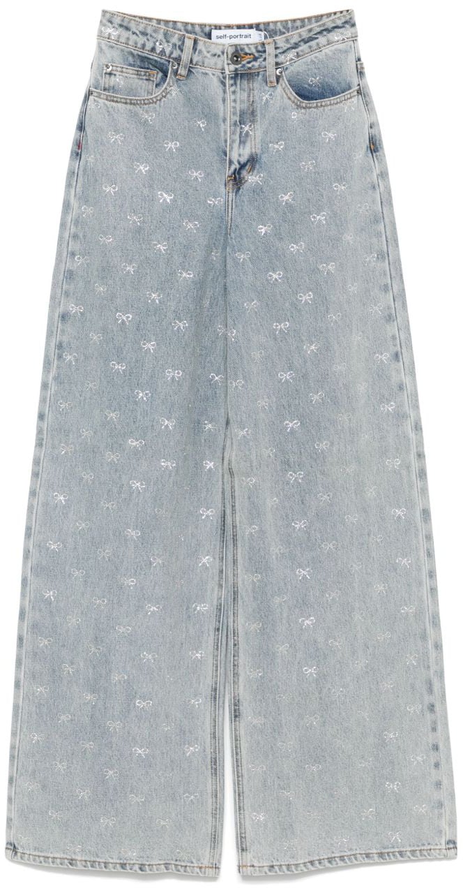 Self-Portrait Jeans Clear Blue Blauw