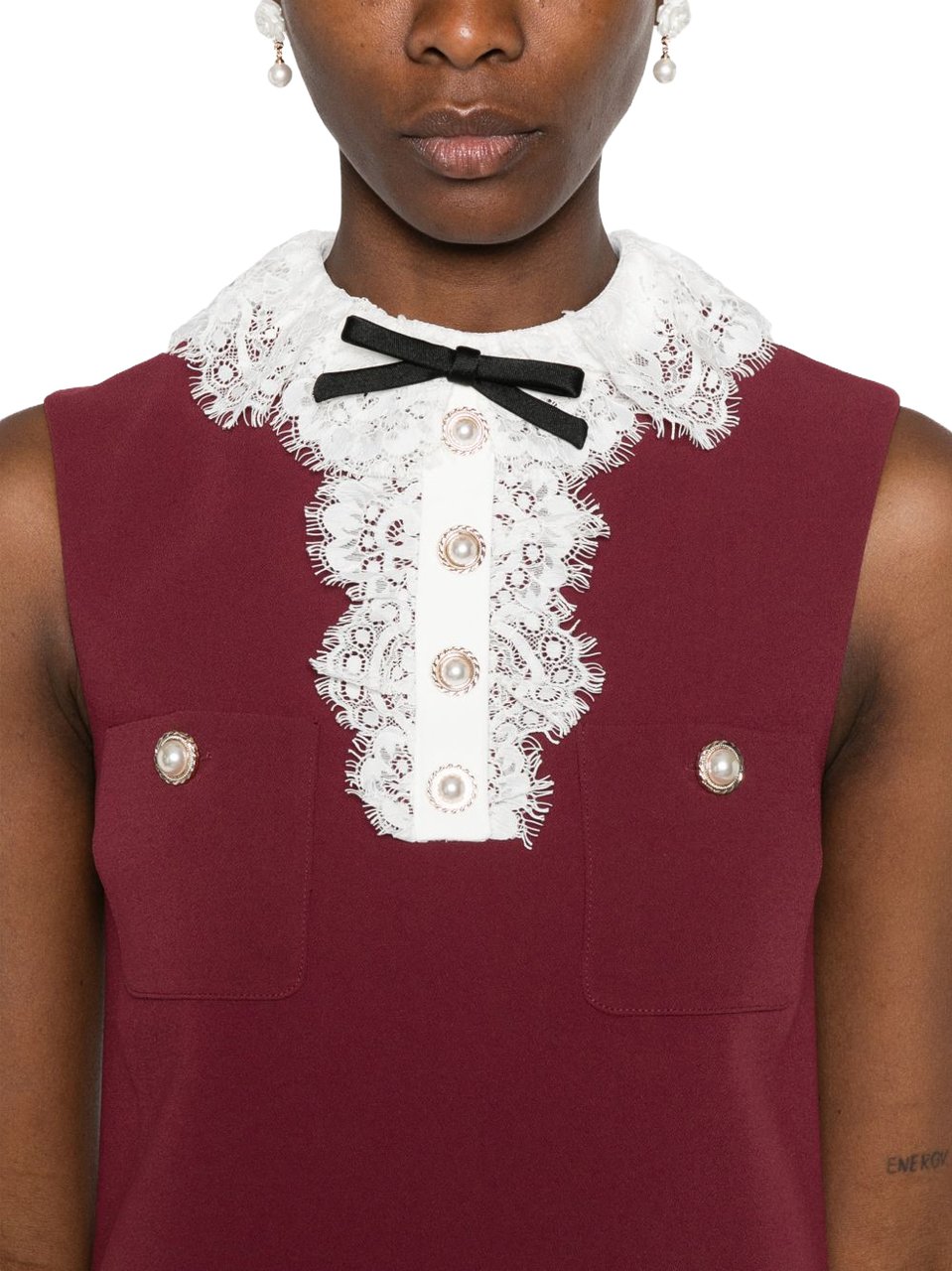 Self-Portrait Dresses Bordeaux Maroon