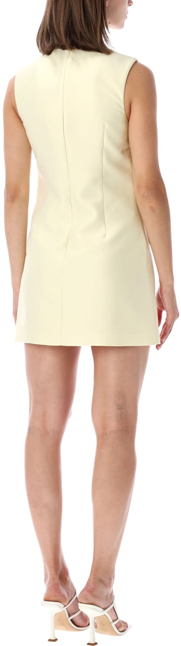 Self-Portrait Yellow Taffeta Bow Mini Dress Giallo Geel