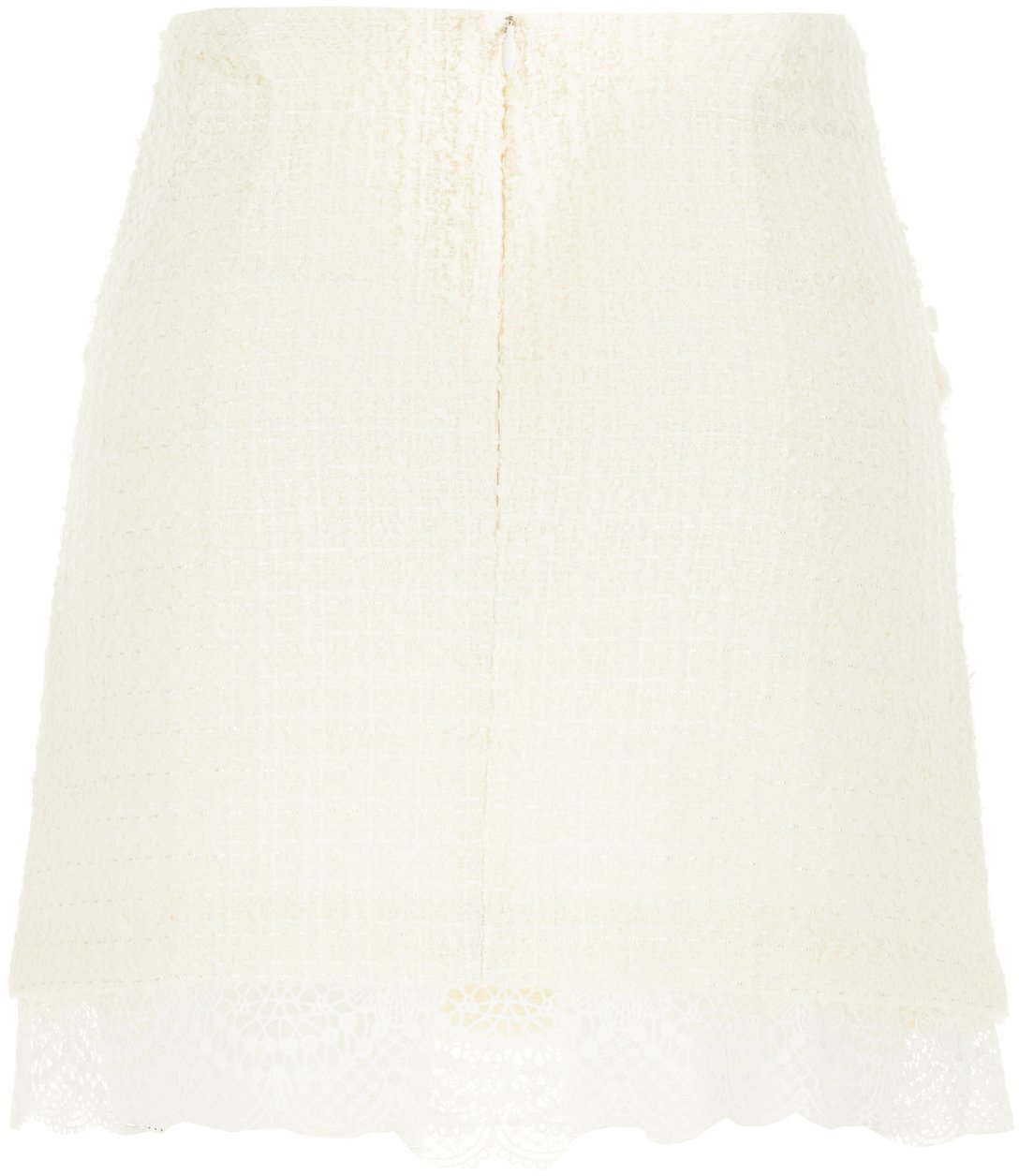 Self-Portrait Self Portrait Cream polyester blend mini skirt Geel